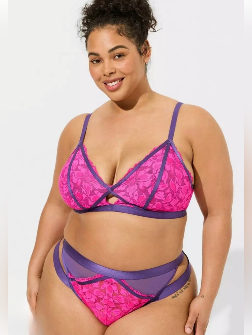 NWOT Set Torrid Lace Bralette & Matching Tanga Panty 3842-CY